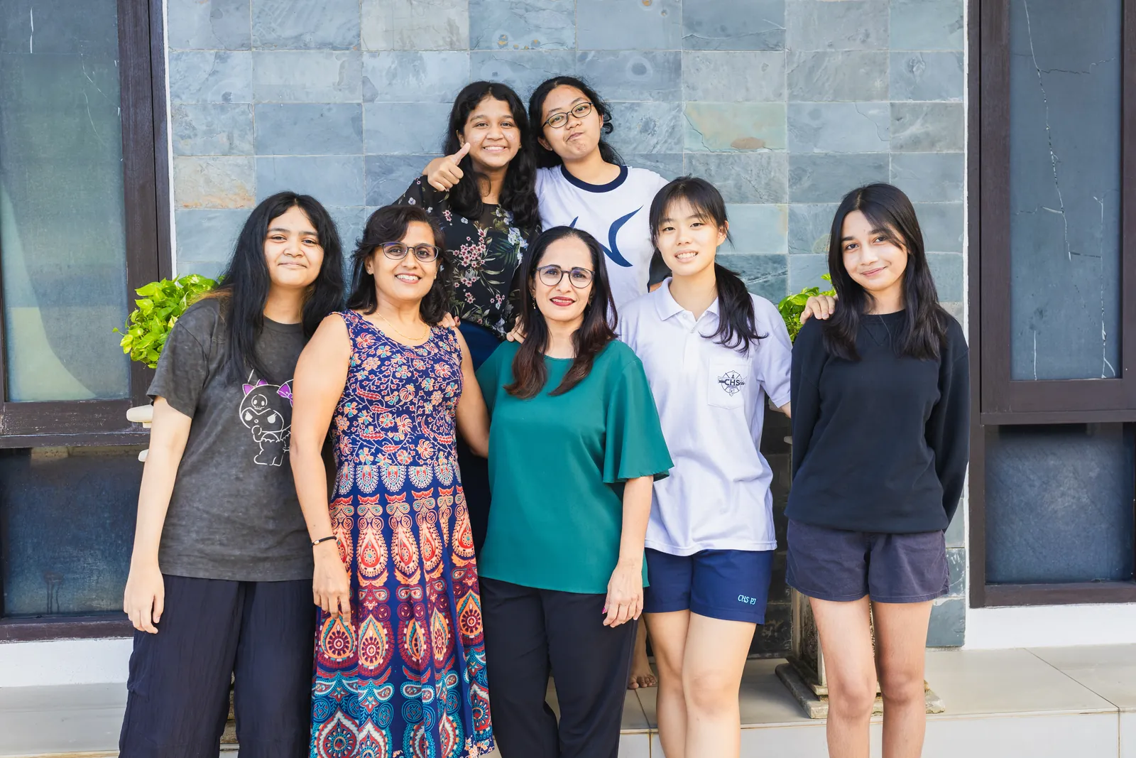 Teachers and students of Epic Smart Academy together outside the tuition centre in Bangsar, Kuala Lumpur