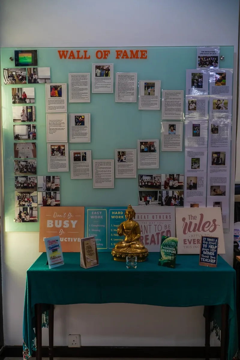 The Wall of Fame at Epic Smart Academy in Bangsar celebrating student achievements